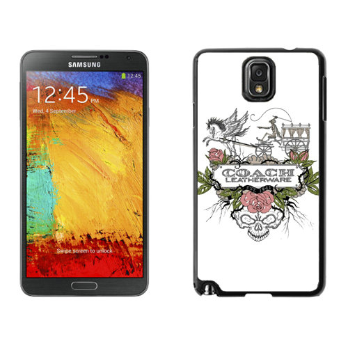 Coach Carriage Logo White Samsung Note 3 Cases DRW | Women - Click Image to Close